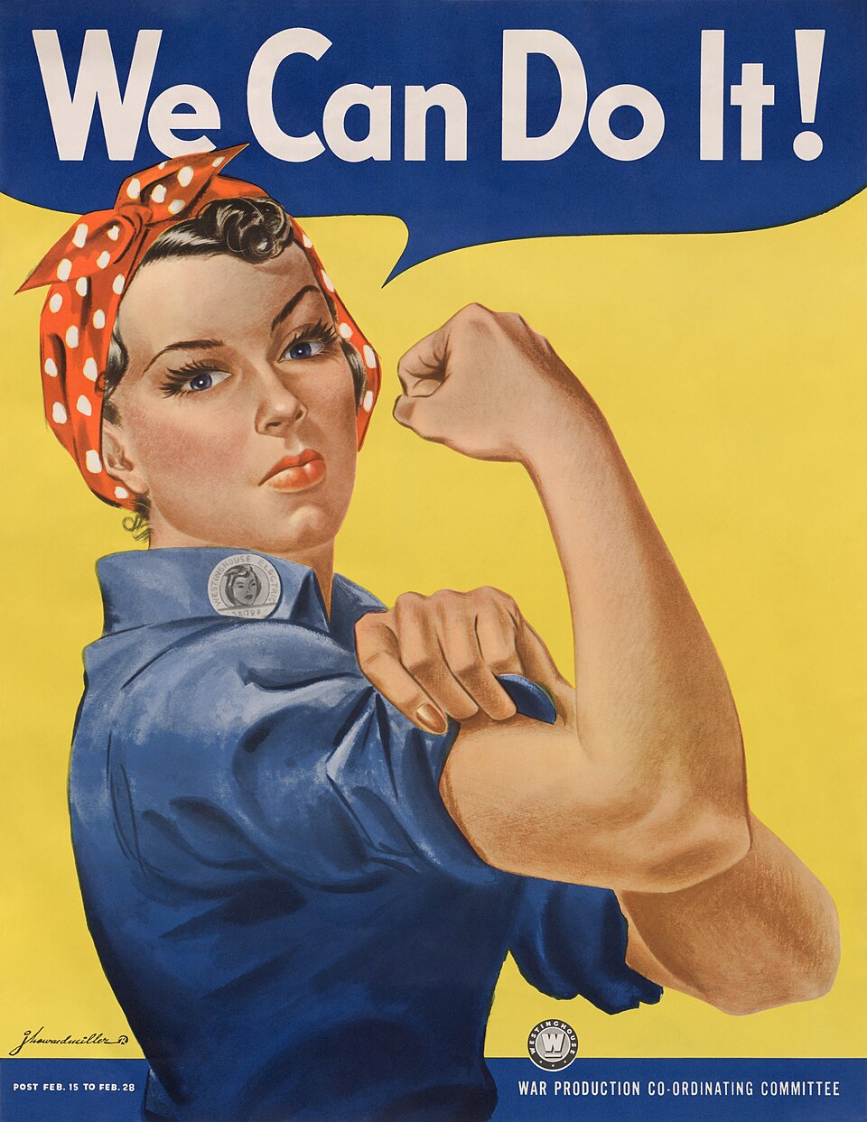 We Can Do It — J. Howard Miller, 1943, Westinghouse War Production Co-Ordinating Committee