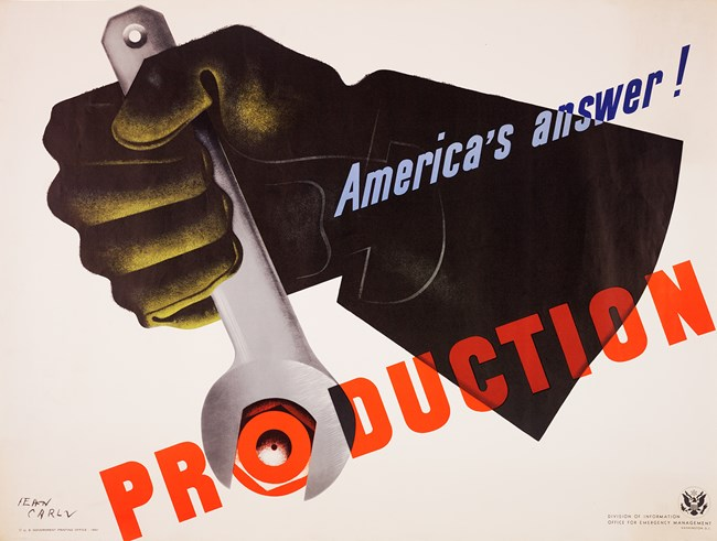 America's Answer! Production — Jean Carlu, Office for Emergency Management, 1941